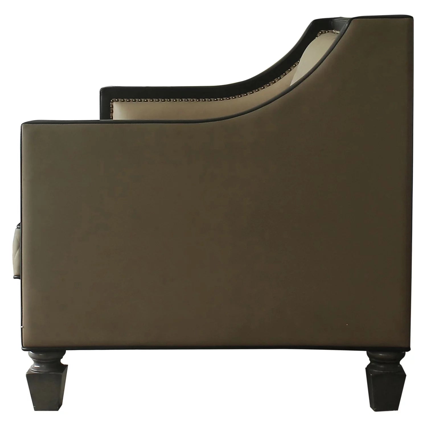Sofa with 4 Pillows in Tan, Black and Charcoal R9054