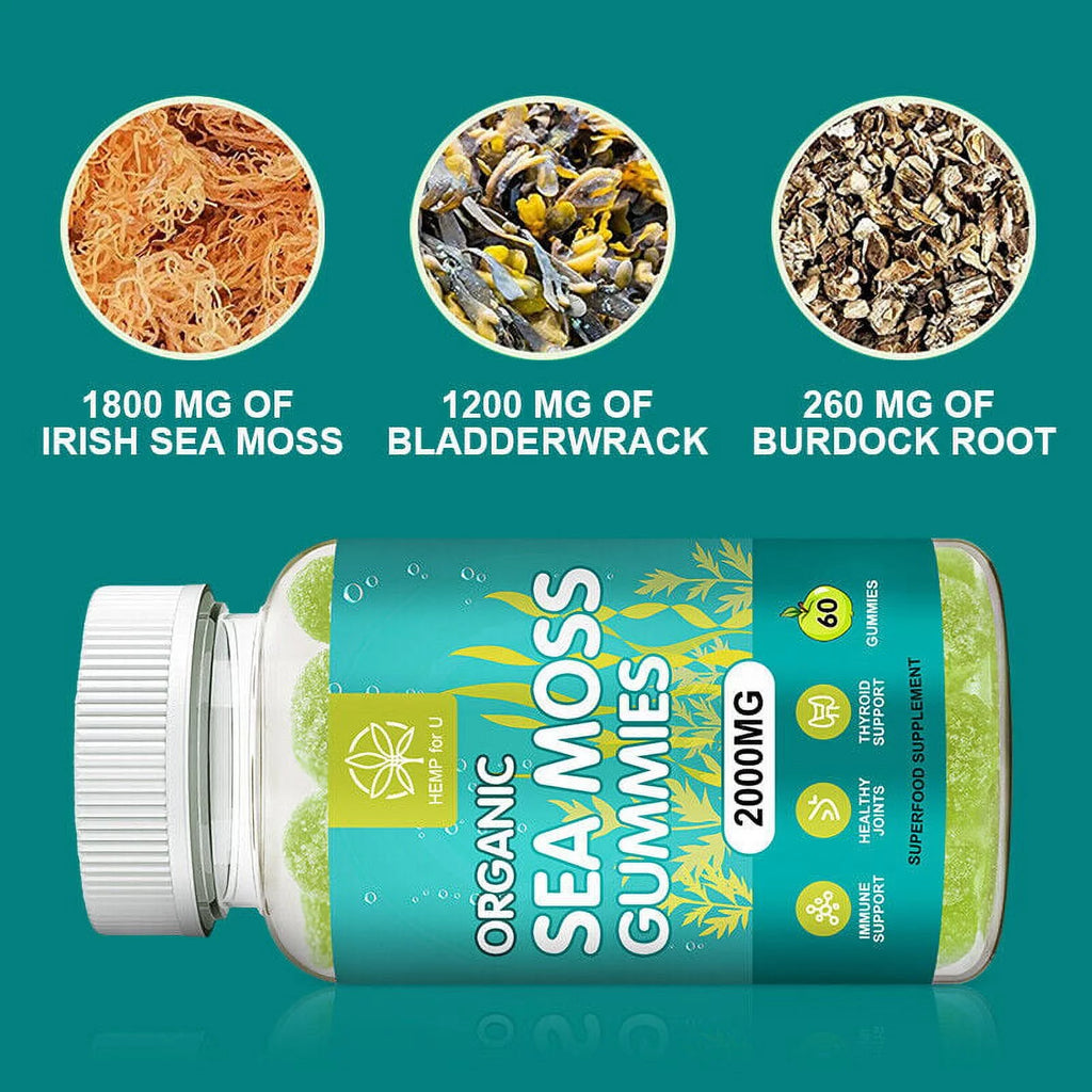 Organic Sea Moss Gummies with Apple Cider Vinegar, 2000mg G94021
