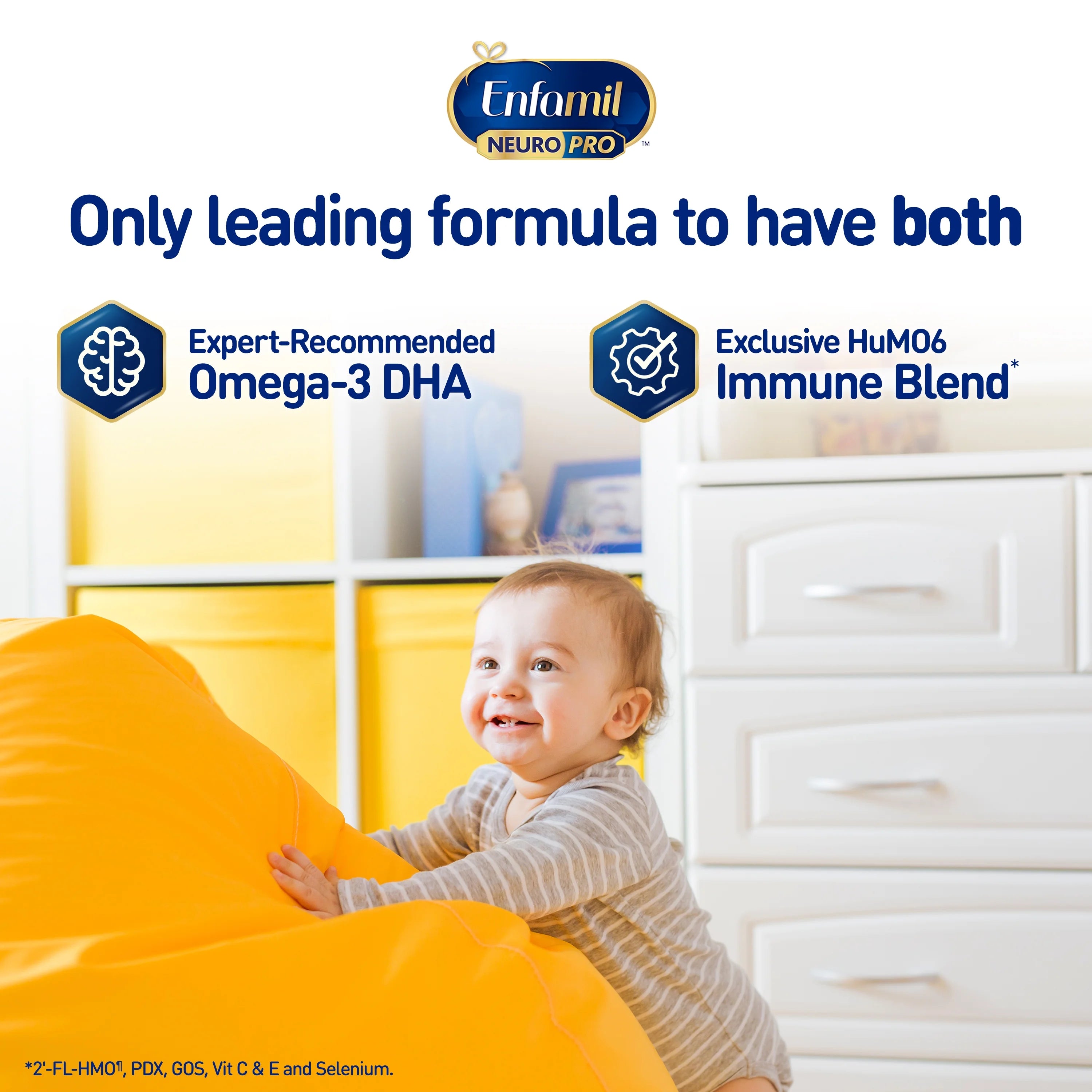Baby Formula Milk-Based Infant Nutrition with DHA, Non-GMO, 125.6 oz D220