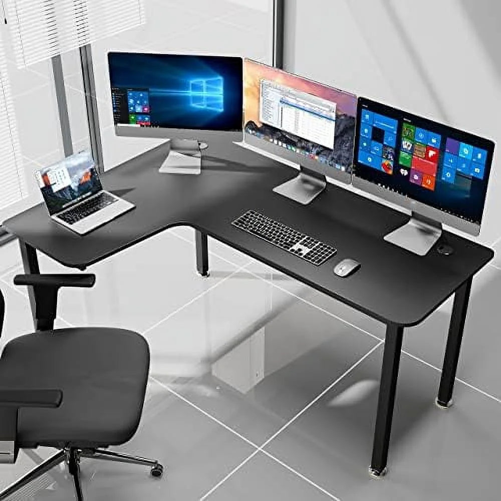 L-Shaped Corner Computer Desk with Cable Management G12345