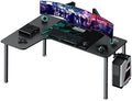 HJZBNONE It's_Organized L-Shaped Computer Desk  61" Corner Computer Desk  Office Study Writing Desk  Home Gaming Desk with Large Mouse Pad &amp; Cable Management  Space-Saving  Ea