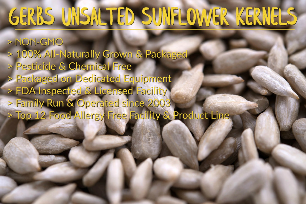 Unsalted Roasted Sunflower Seed Kernels, 2 LBS, Allergen Free, Non GMO, Vegan B670881