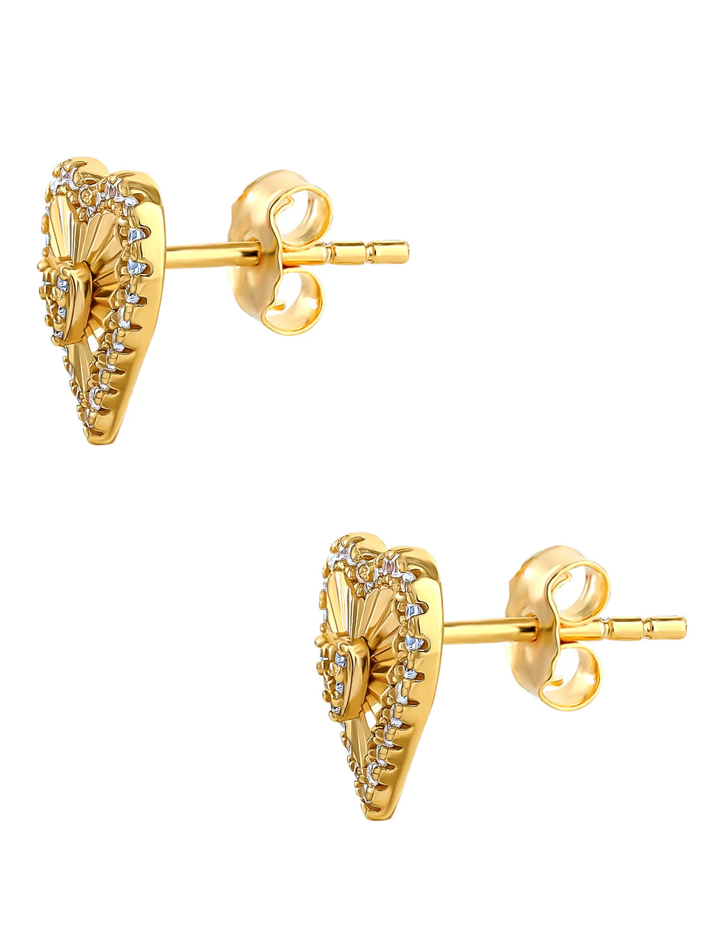 Women’s Sterling Silver Heart Stud Earring X35919