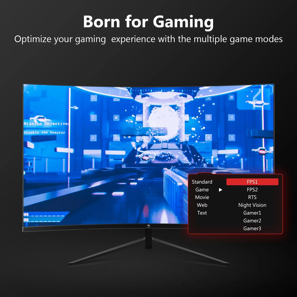 27-Inch LED Curved Gaming Monitor 200Hz 1ms Full HD U86923