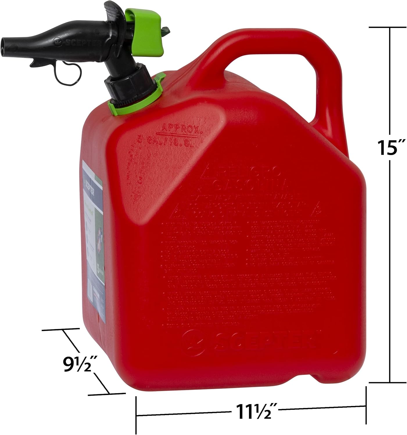 Fuel Container with Spill Proof Spout, 5 Gallon D431108