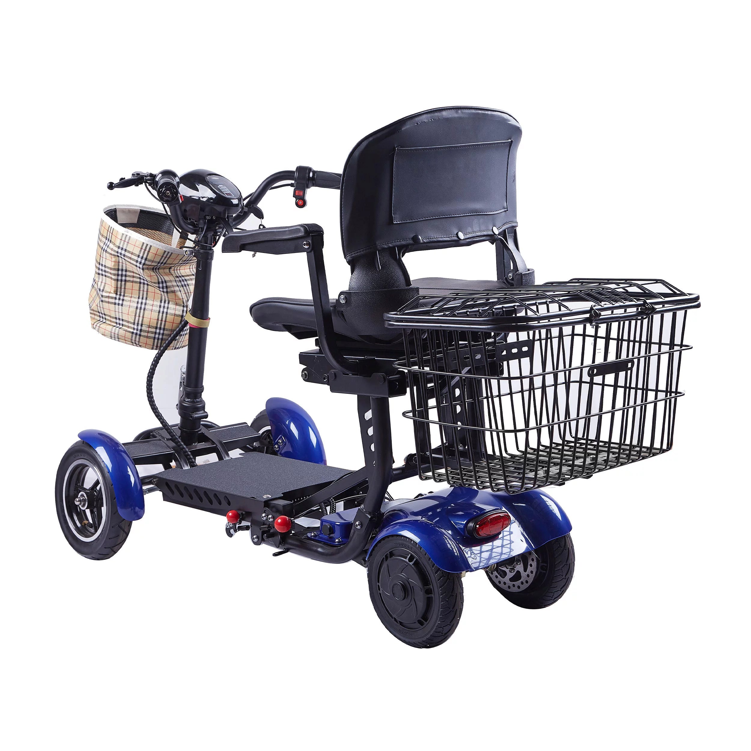 Foldable Mobility Scooter with All Wheel Drive - Blue Q489