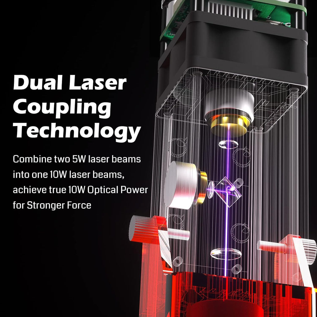 10W Compressed Spot Laser Module with Air Assist Nozzle M6186
