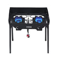 Camplux Propane Burner with 29,000 BTU, Single Burner Propane Stove with Regulator and 5.9ft Hose, Portable Gas Stove, Cast Iron Burner, Propane Wok Burner for Camping Outdoor Cooking