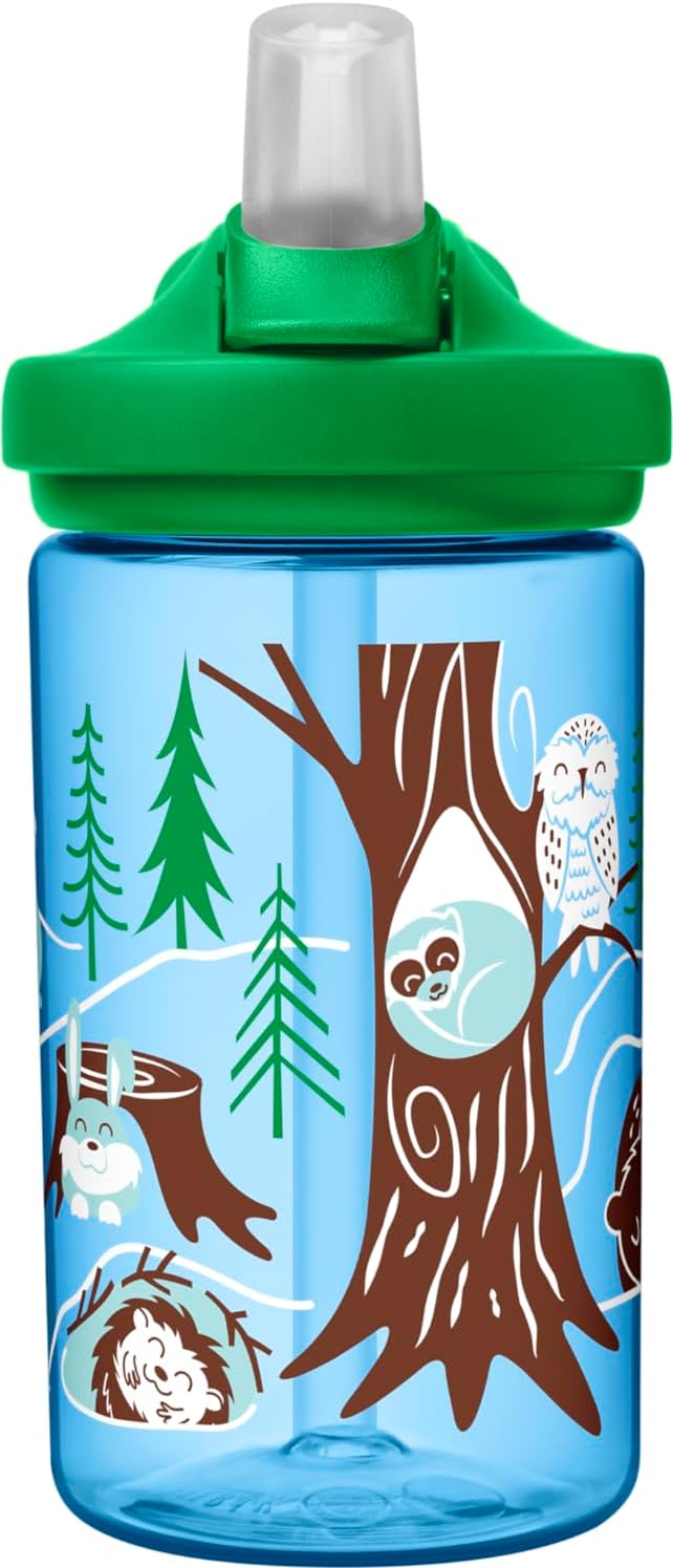 Kids Water Bottle 14 oz with Straw Top, Leak-Proof W745613