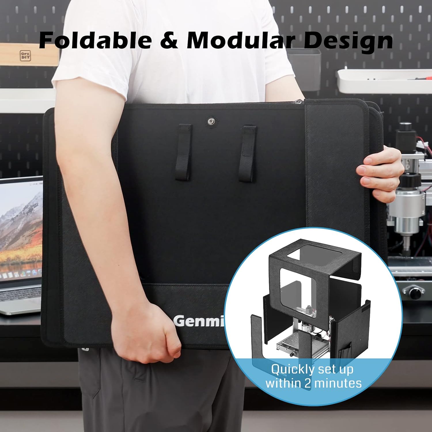 CNC Router Machine 3 Axis Engraver with Enclosure A2478