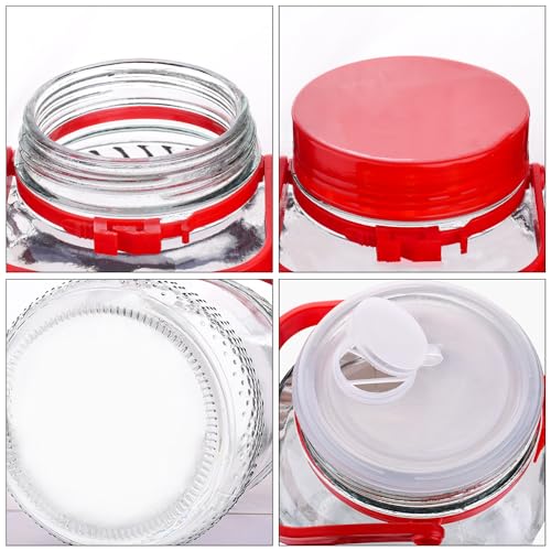 1 Gallon Glass Jar with Lids, 2 Pack Wide Mouth 128 oz Storage Container B110140