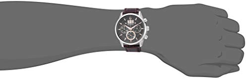 Men's Classic 6-Hand Chronograph Calendar Leather Strap Quartz Watch D2102