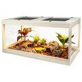 34 Gallon Reptile Terrarium Tank 32 Inch Lizard Tank Bearded Dragon Tank with Metal Mesh Roof Door, Snake Tank with Lock Design