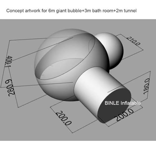 Inflatable Bubble Tent with 2 Rooms for Camping Outdoor O992