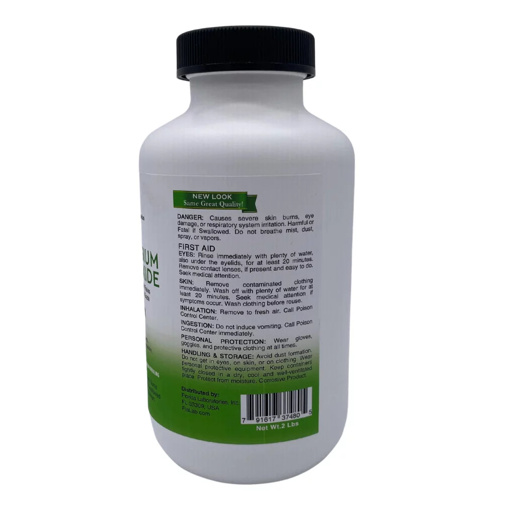 Potassium Hydroxide 90% Pure, Caustic Potash for Soap Making, 4 lbs U55664