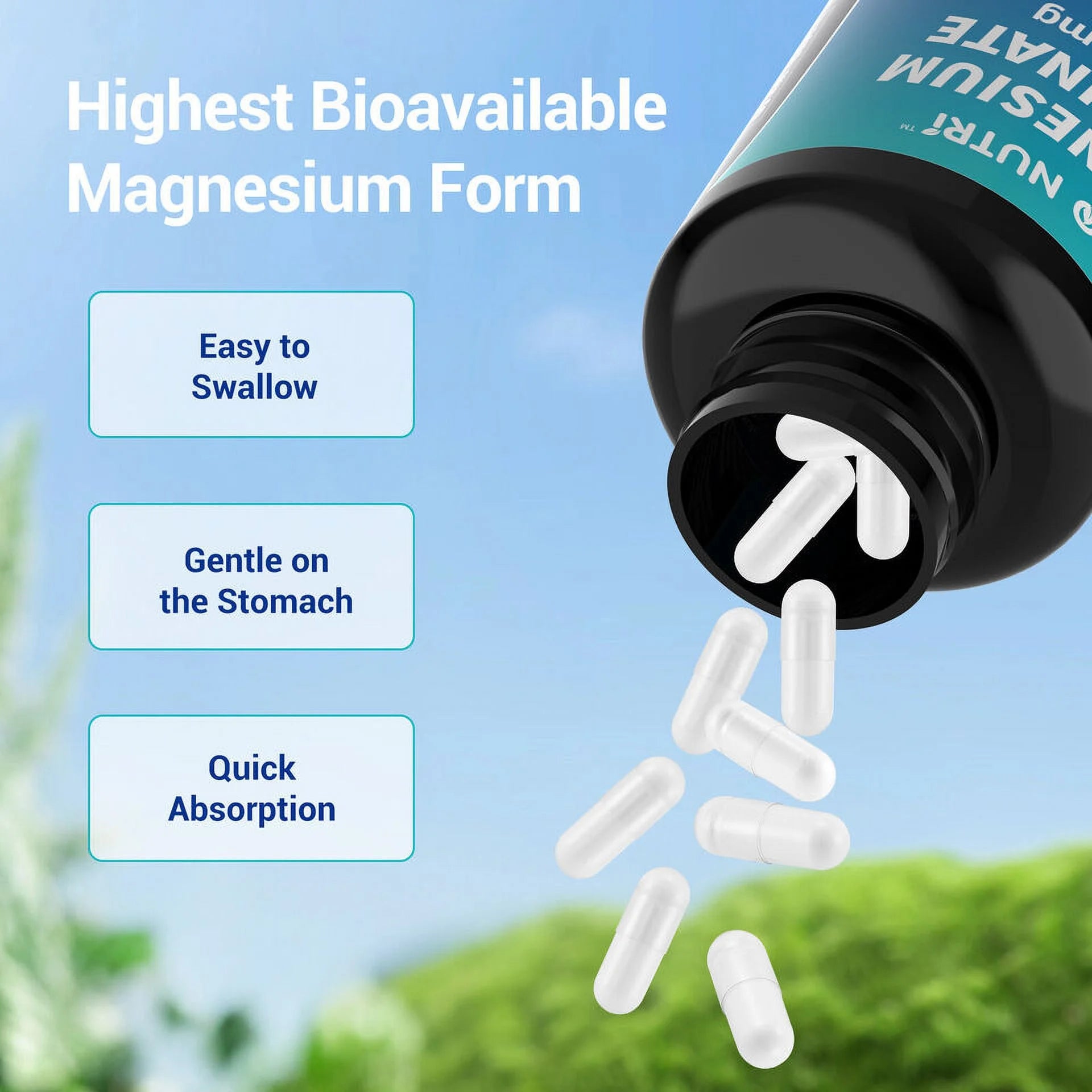 Magnesium Glycinate 1330mg, 250 Capsules V13423