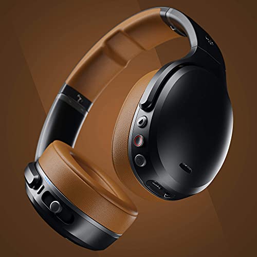 Wireless Noise Canceling Over-Ear Headphones - Black/Tan (Renewed) C4699