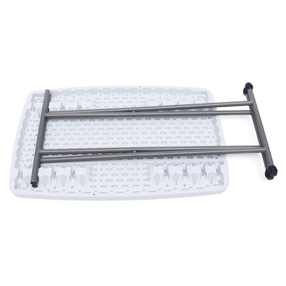 Folding Snack Table with Laptop Stand, Height Adjustable for Home F4821