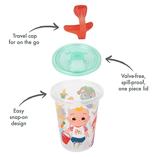 Toddler Sippy Cups with Snap On Lids and Travel Caps - 10 Oz - 8 Count U3865