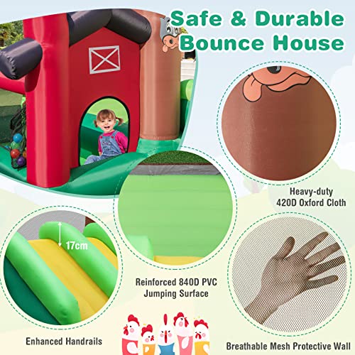 Inflatable Bounce House with Dual Slides and Ball Pit Z5982