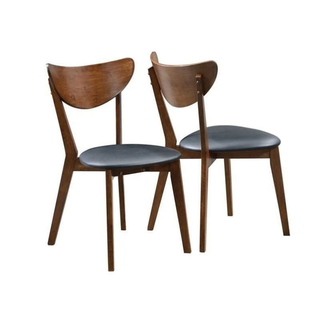 Mid Century Modern Dining Table and 4-Chair Set in Dark Walnut C20302