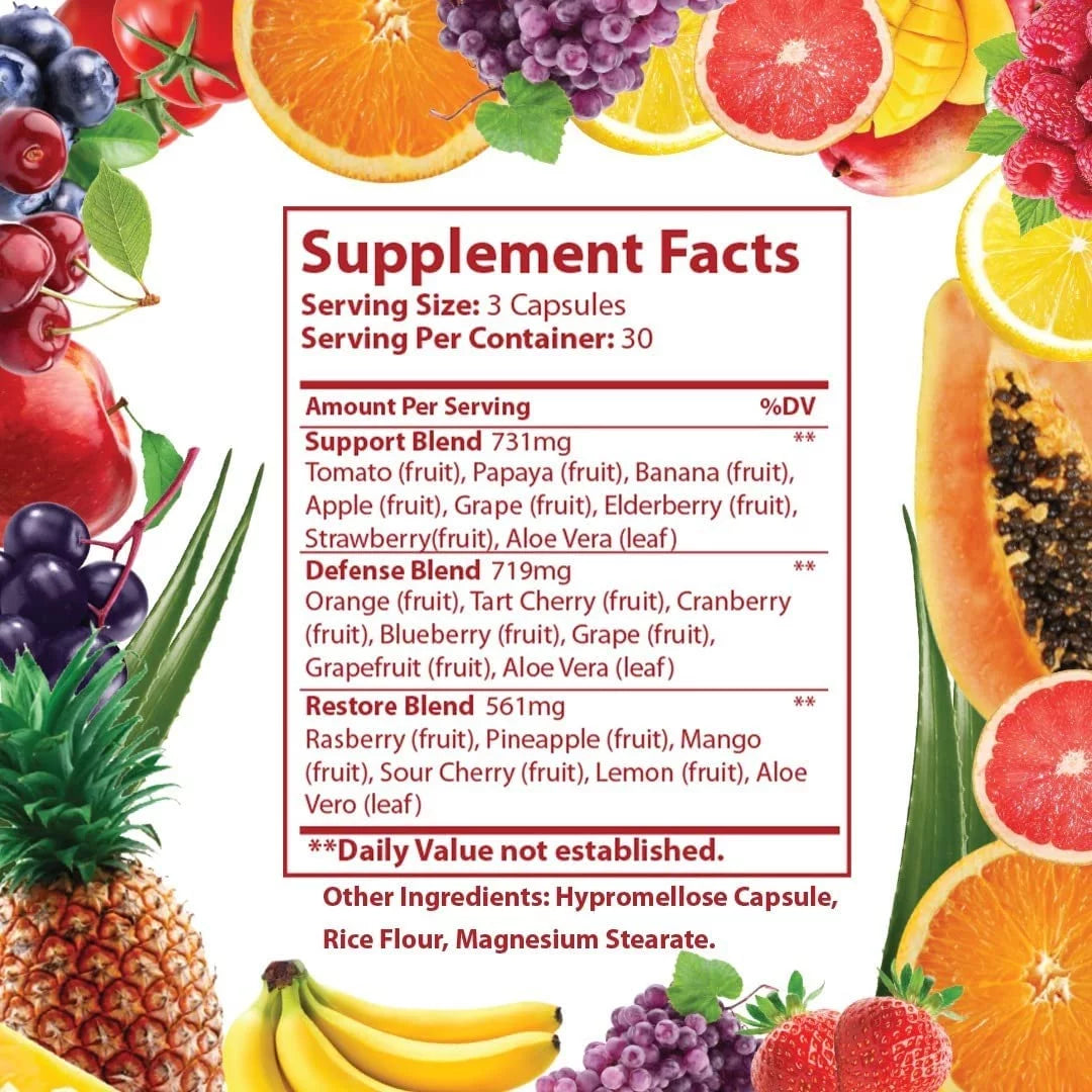 Fruit and Veggie Capsules, 180 Count Q73164
