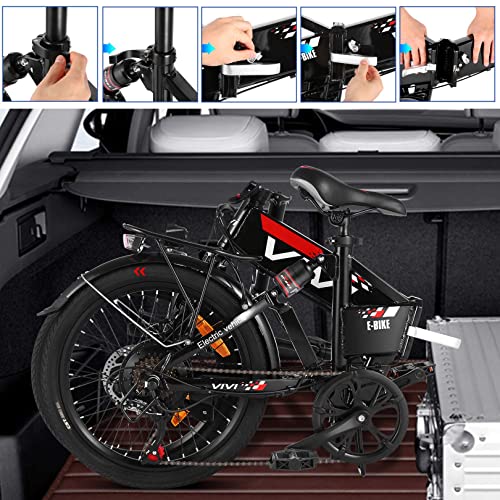 Folding Electric Bike 500W 20" with Removable Battery S7008
