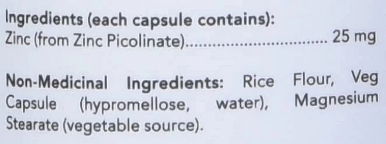 Zinc Picolinate 25mg Q50582