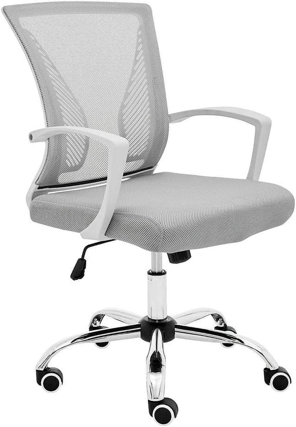 Ergonomic Mesh Back Office Task Chair with Lumbar Support, White/Orange N555299
