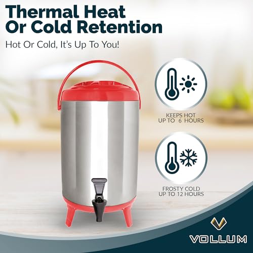 Stainless Steel Insulated Beverage Dispenser 10L with Spigot R55564