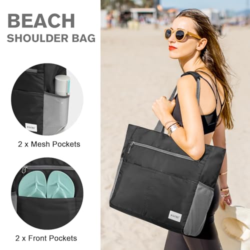 Waterproof Sandproof Beach Tote Bag, Large Capacity Foldable H350943