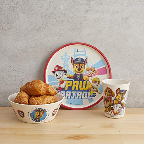Kids Dinnerware Set 3 Pieces, Melamine Bamboo Plate, Bowl, and Tumbler S953636