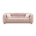 90.6'' Mid Century Modern Curved Sofa Counch Living Room Sofa, PINK