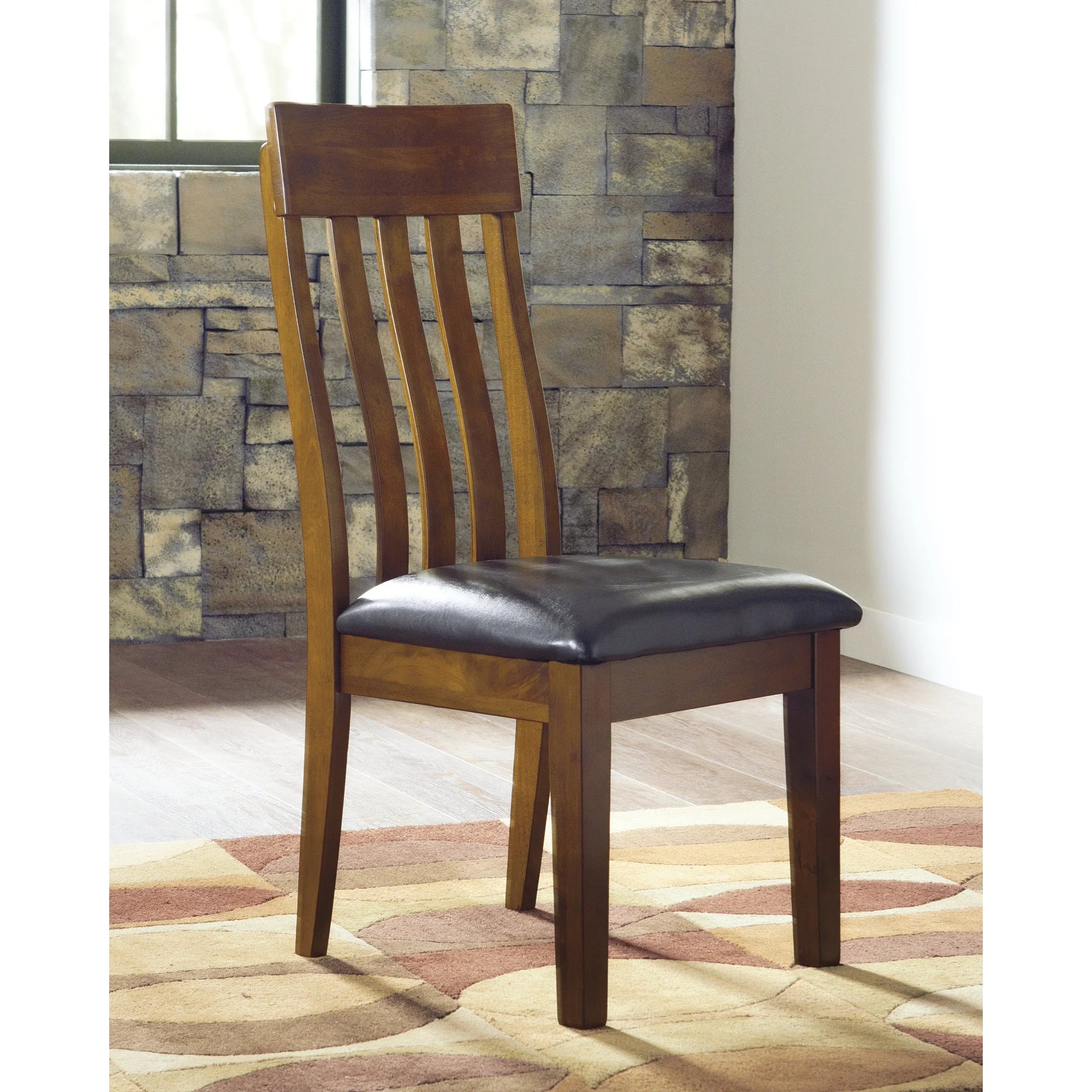 Rake Back Dining Room Chair, Set of 2, Brown K7078