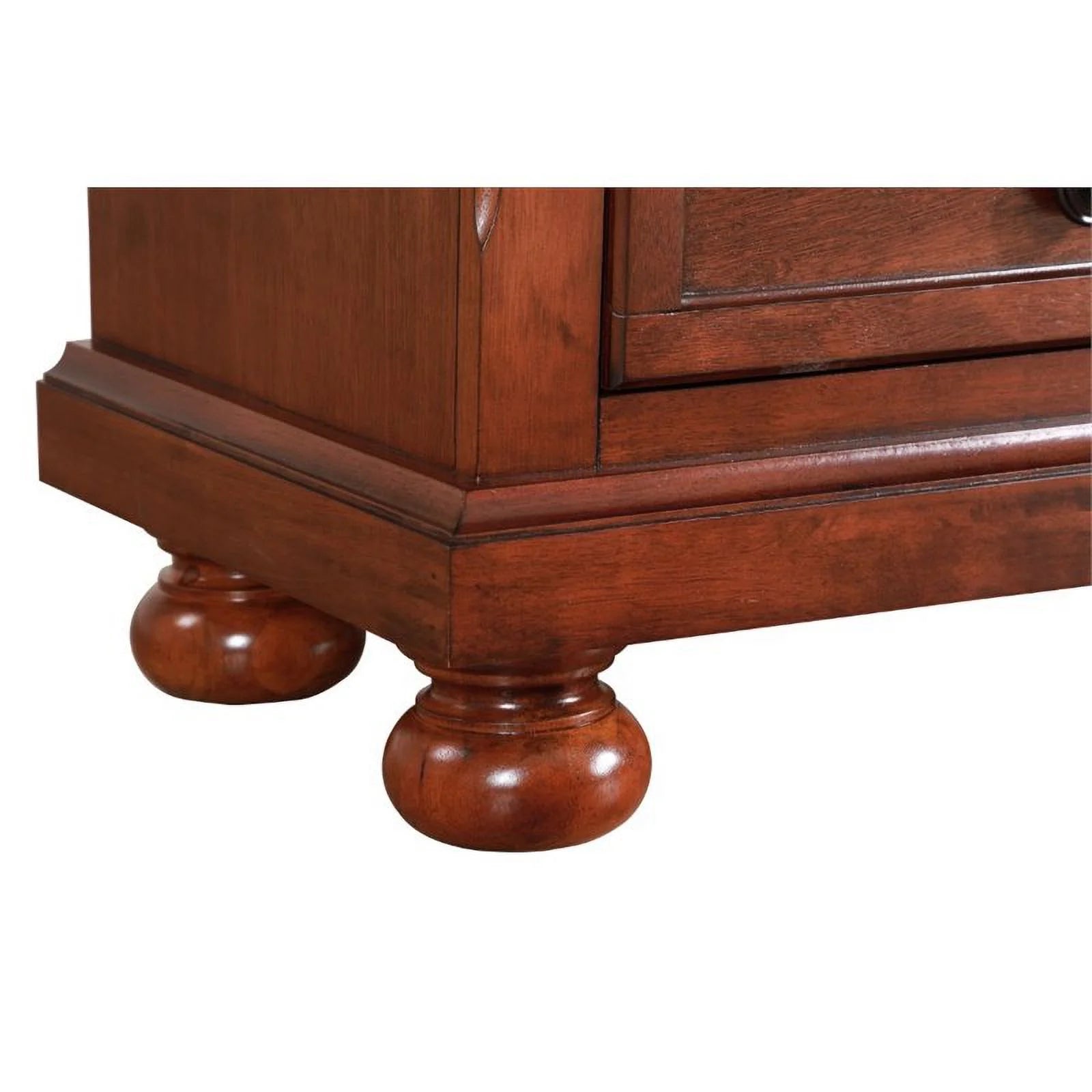 Contemporary Engineered Wood 2 Drawer Nightstand in Cherry E155154