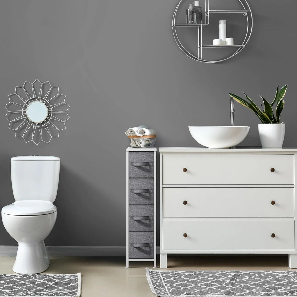 Narrow 4-Drawer Dresser for Bedroom, Bathroom, Laundry O613366