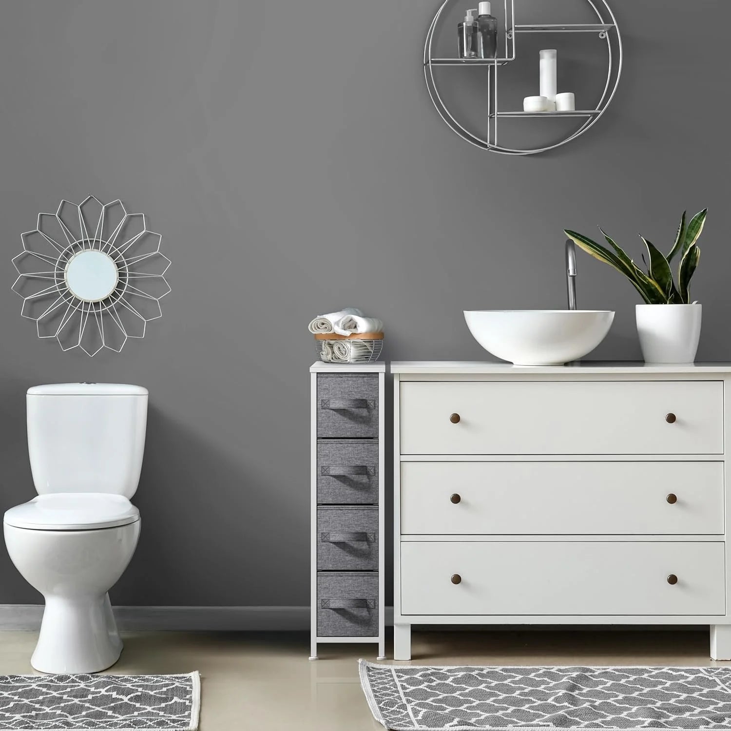 Narrow 4-Drawer Dresser for Bedroom, Bathroom, Laundry O613366
