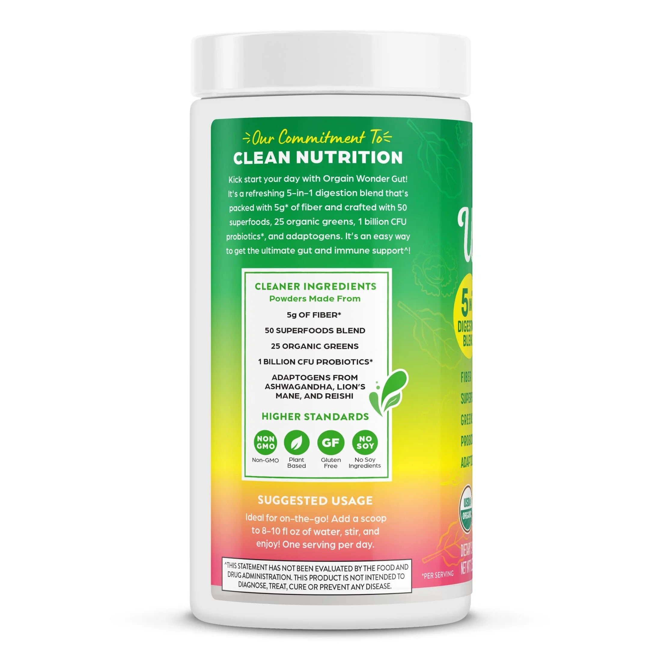 Organic Vegan Fiber Superfood Powder - Orange Mango W6529