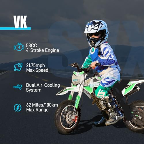 Mini Dirt Bike 58cc 4-Stroke Gas Pocket Motorbike with Disc Brakes O114476