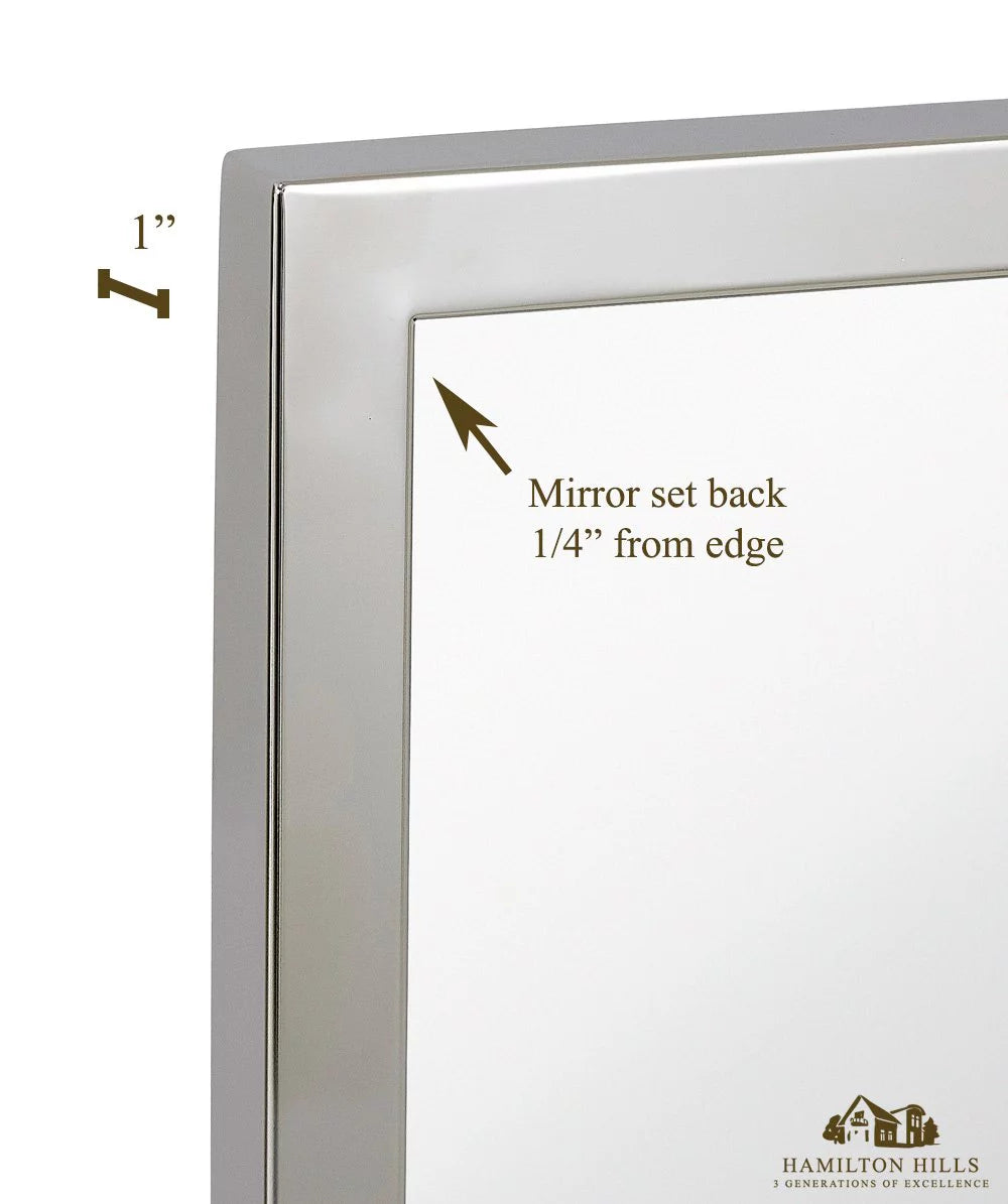 Wall Mirror Polished Stainless Steel Rectangle 18 x 48 Inches Y85536