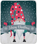 Wellsay Luxury Blanket Home Decor Merry Christmas Cute Gnome Throw Blanket Lightweight Microfiber Super Soft Warm Cozy Plush Bed Blanket 50 x 60 Inches