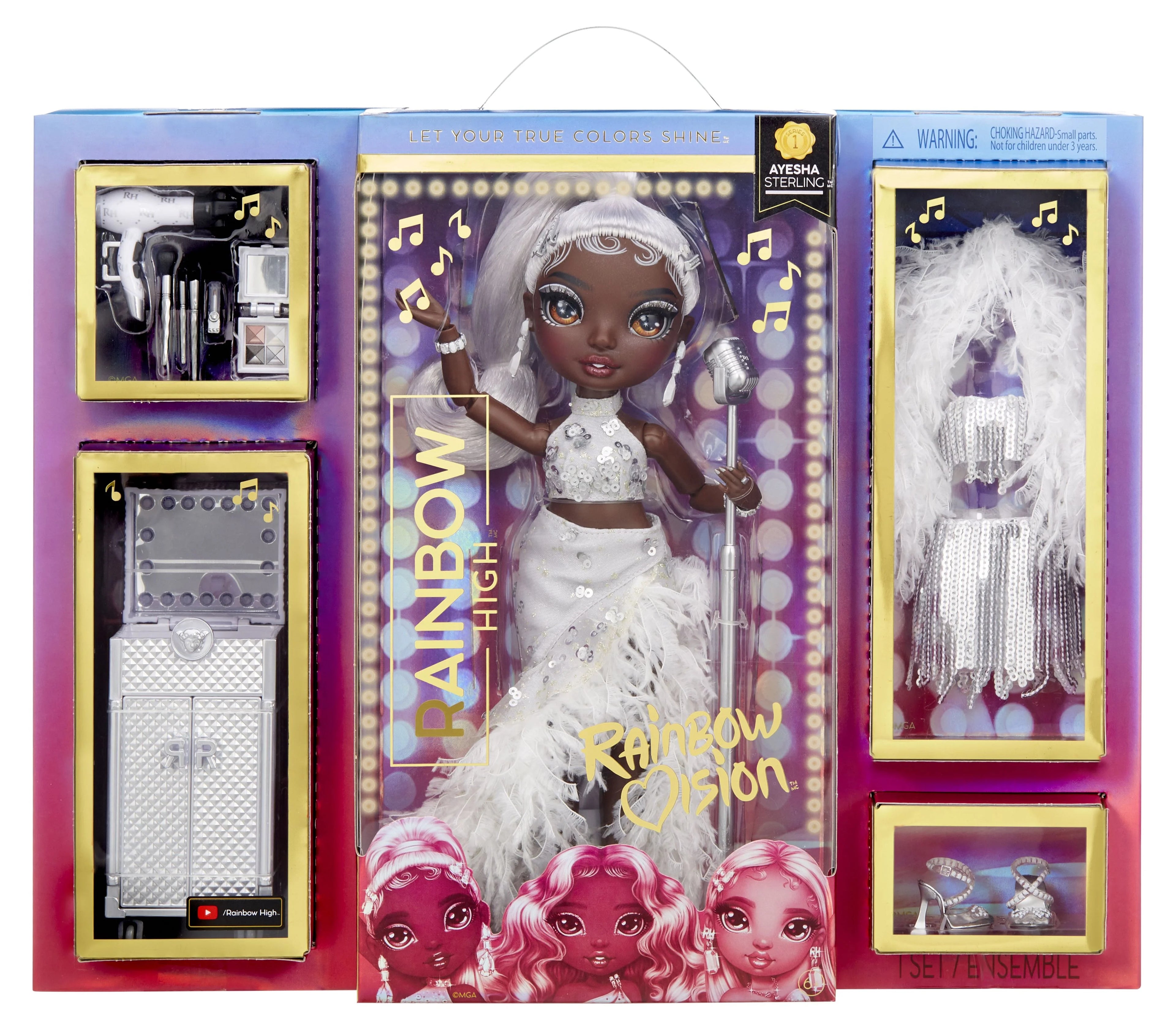 Fashion Doll with 2 Designer Outfits and Vanity Playset G30023