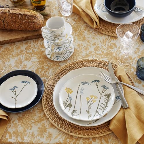 Wildflowers Dinnerware Set, 12 Count, White A6033