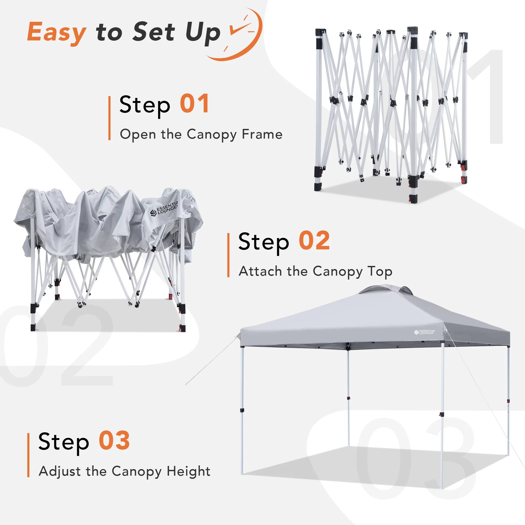 Pop Up Canopy Tent 10x10ft Waterproof Portable with Wheeled Bag F2066