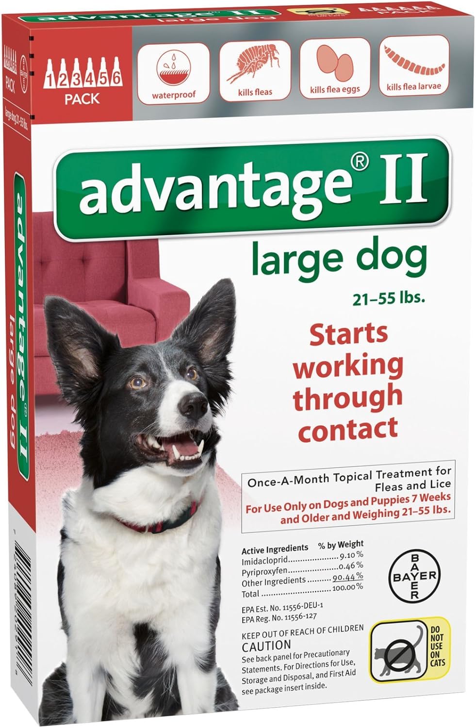 Advantage II Large Dog 6-Pack
