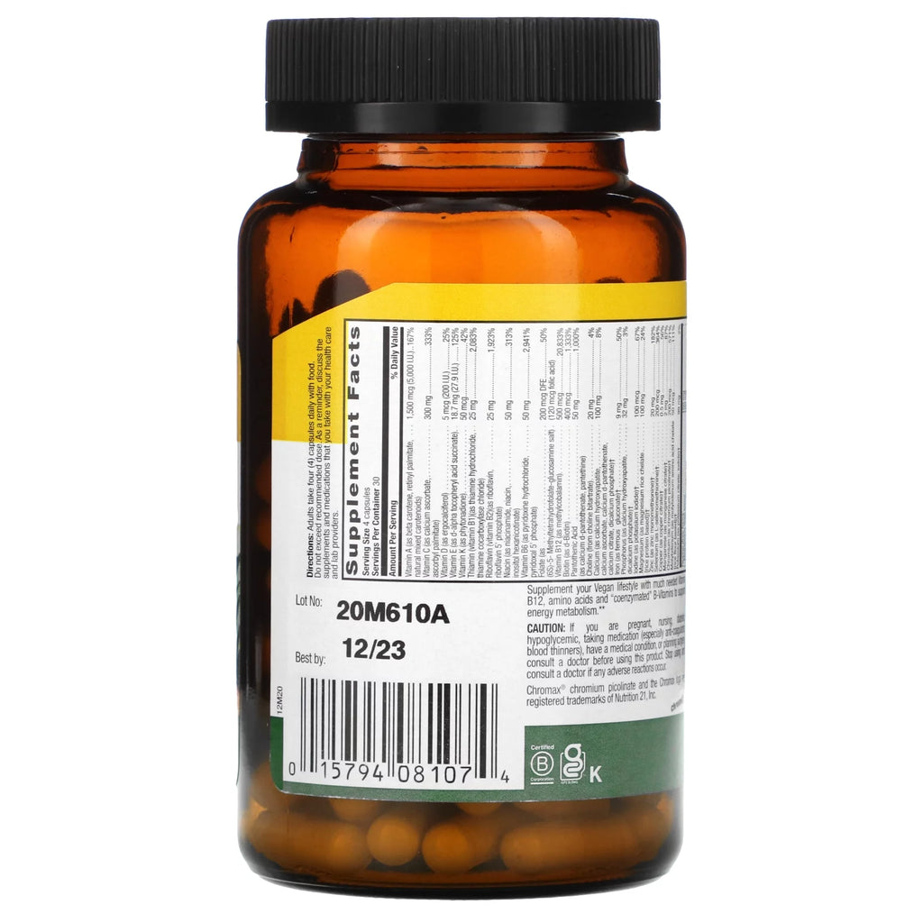 Vegan Multivitamin & Mineral Complex, 120 Capsules P249137