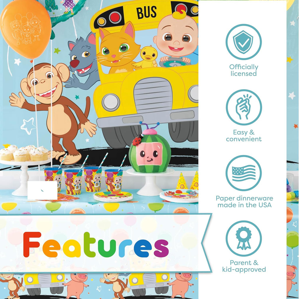 Party Supplies Birthday Backdrop Balloons Tablecloth Plates Napkins Forks Sticker E479780