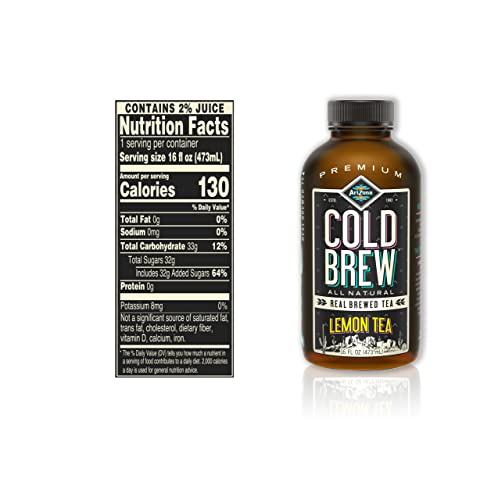Half and Half Iced Tea Lemonade with Cane Sugar, 16 Fl Oz (Pack of 12) A226