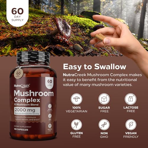 Mushroom Complex Supplement, 180 Capsules B602