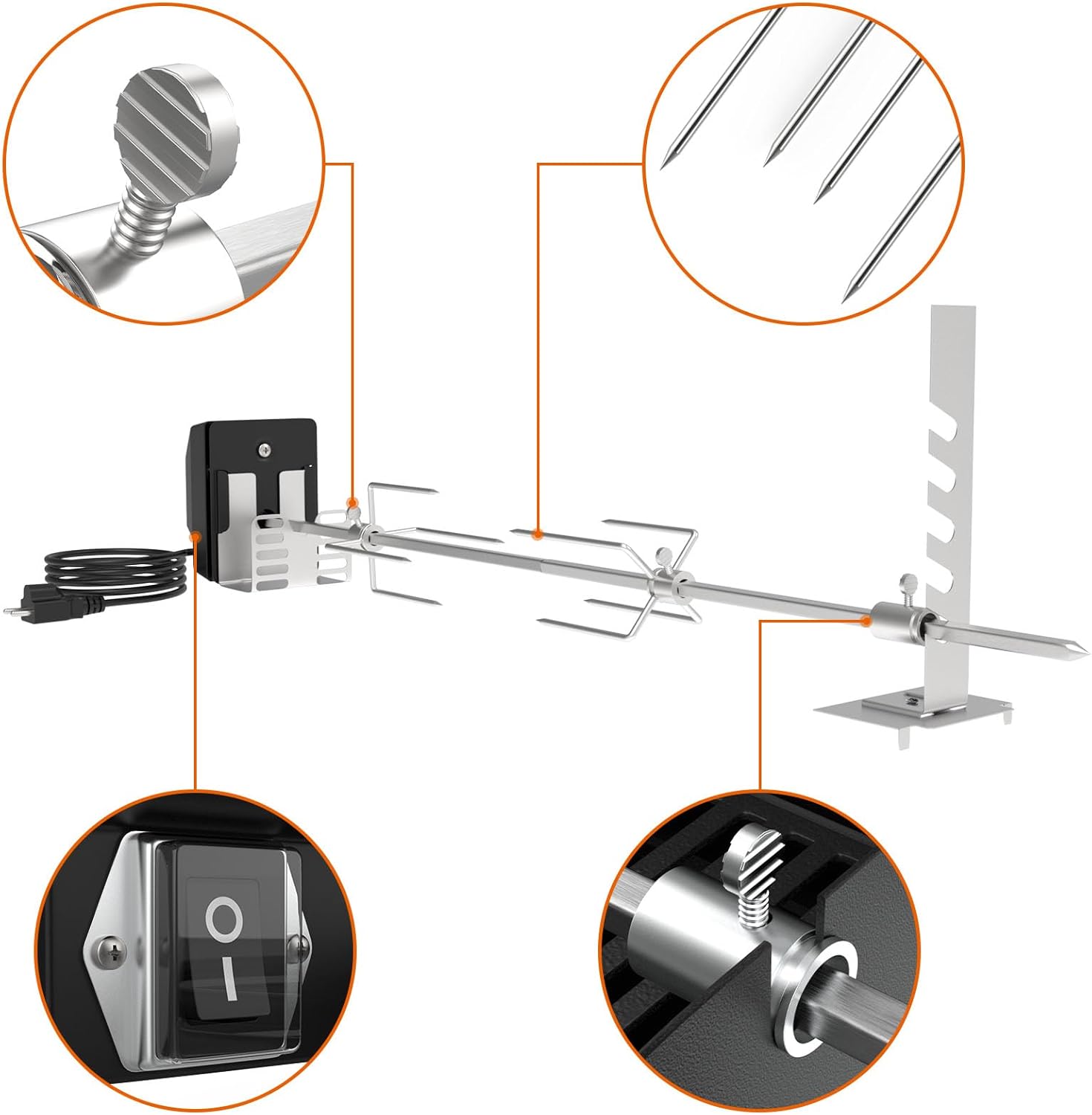 Rotisserie Grill Kit for Universal Gas Grills S56684